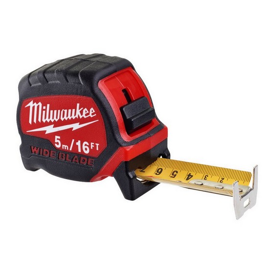 MILWAUKEE 4932471817 PREMIUM WIDE BLADE TAPE MEASURE 5M
