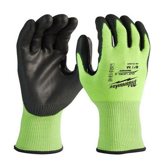 MILWAUKEE 4932478133 HI-VIS CUT LEVEL 3 GLOVES EXTRA LARGE