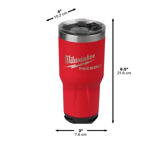 MILWAUKEE 4932479074 PACKOUT TUMBLER 591ml RED 