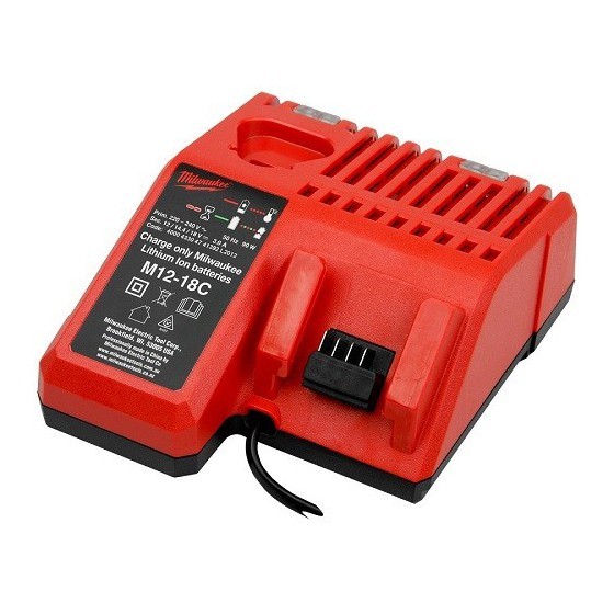 Milwaukee M1218c 12v18v Battery Charger 240v Anglia Tool Centre