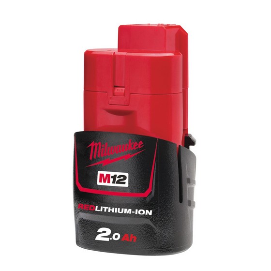 MILWAUKEE M12B2 12V 2.0AH RED LI-ION BATTERY PACK