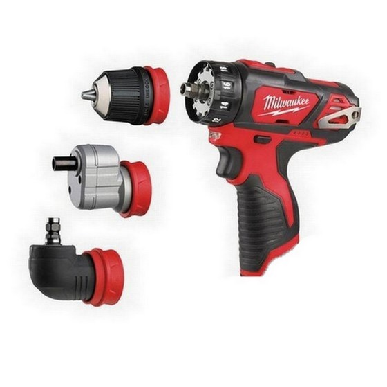MILWAUKEE M12BDDX-0 12V MULTI HEAD DRILL DRIVER (BODY ONLY) BATTERIES & CHARGER NOT SUPPLIED