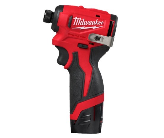MILWAUKEE M12BLIDRC-202B 12v BRUSHLESS IMPACT DRIVER 2 x 2.0ah BATTERIES CHARGER AND BAG