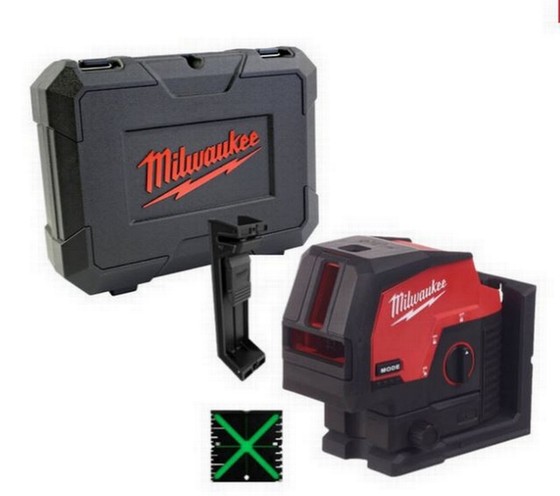 MILWAUKEE M12CLLP-0 GREEN CROSS LINE AND PLUMB POINTS LASER
