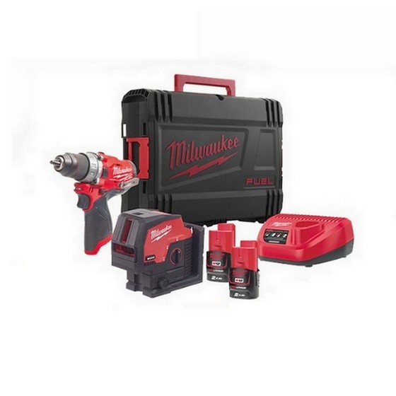 MILWAUKEE M12FPPBB-202X 12v BRUSHLESS TWIN PACK WITH 2 x 2.0ah LI-ION BATTERIES