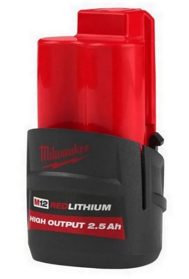 MILWAUKEE M12HB2.5 12v HIGH OUTPUT 2.5Ah LI-ION BATTERY
