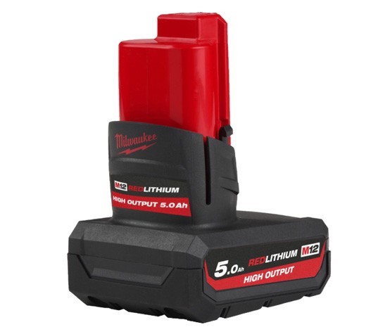 MILWAUKEE M12HB5 12v 5.0ah LI-ION BATTERY 