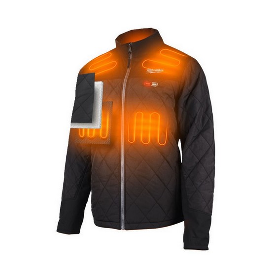 Milwaukee M12hjp0 Heated Puffer Jacket (xl) Anglia Tool Centre