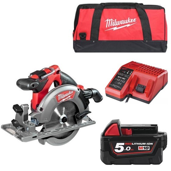 Milwaukee M18ccs55501b 18v Brushless Circular Saw With 1x 5.0ah Liion