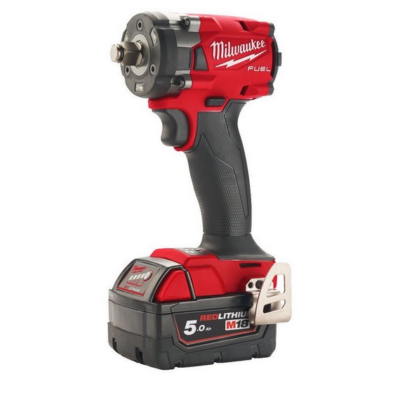 MILWAUKEE M18FIW2F38-502X 18V BRUSHLESS 3/8 INCH COMPACT IMPACT WRENCH WITH 2 x 5.0ah LI-ION BATTERIES