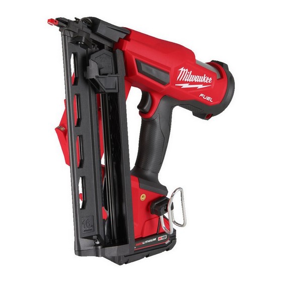 MILWAUKEE M18FN16GA-202X 16GAUGE ANGLED FINISH NAILER WITH 2 x 2.0Ah BATTERIES AND CHARGER