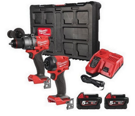 MILWAUKEE M18FPP2A3-502P 18V FUEL BRUSHLESS TWIN PACK 2 x 5.0ah Li-ion BATTERIES