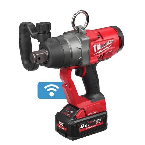 MILWAUKEE M18ONEFHIWF1-802X 18V IMPACT WRENCH WITH 2 X 8.0AH BATTERIES