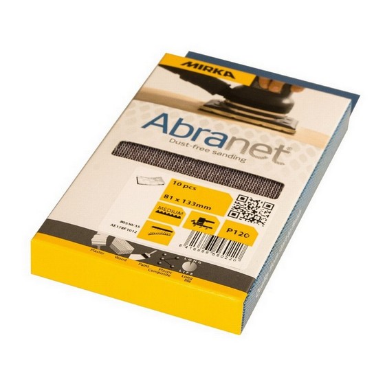 MIRKA ABRANET SANDING STRIPS 240 GRIT 81X133MM (PACK OF 10)