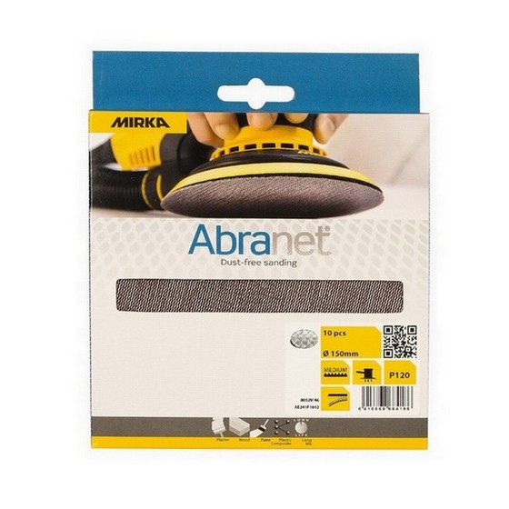MIRKA AE241F1012 ABRANET SANDING DISCS 120 GRIT 150MM (PACK OF 10)