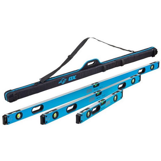Ox Oxp028603 Pro Spirit Level Set 6001800mm In Level Bag Anglia