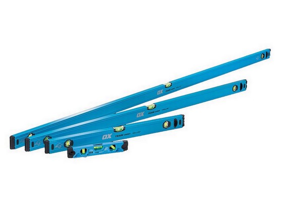 OX-T500404 TRADE SPIRIT LEVEL SET 600-1800mm (4 PIECE)