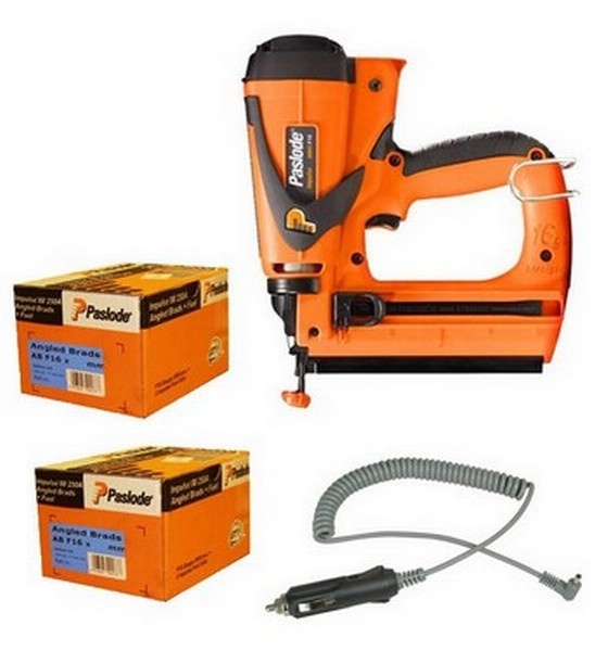 PASLODE IM65 2nd FIX NAILER (NO BATTERIES) INCLUDES IN CAR CHARGER WITH 63MM & 50MM BRAD PACKS