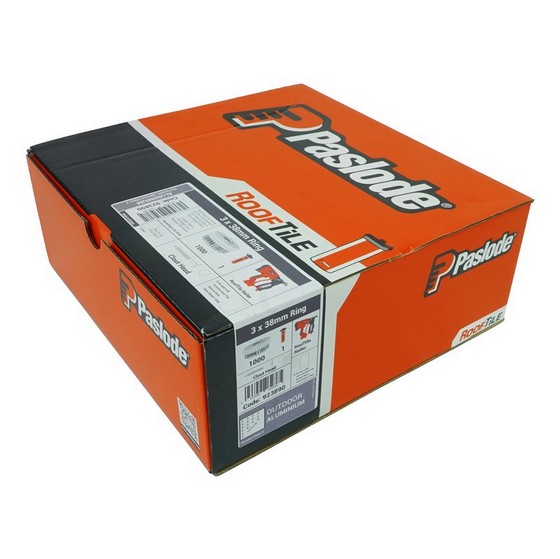 PASLODE ROOFTILE NAILER NFP 3 x 38mm ALUMINIUM RING SHANK CLOUT HEAD NAIL (BOX 1000) 923890