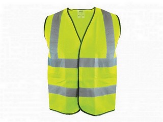 SCAN SCAWWHVW HI-VIS WAISTCOAT YELLOW MEDIUM SCAHVWM