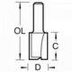 TREND 4/5X1/4TC 1/4" SHANK TCT 2 FLUTE CUTTER BIT 19.1mm