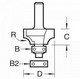 TREND 46/140X1/4TC 1/4" TCT GUIDED OVOLO CUTTER 9.5mm RADIUS