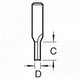 TREND C015X1/4TC 1/4" SHANK 2 FLUTE CUTTER BIT 9.5mm