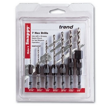 TREND SNAP/D/SET 7 PIECE SNAPPY HSS IMPERIAL DRILL BIT SET