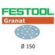 FESTOOL 575164 GRANAT STFD150/16 150MM SANDING DISCS 120 GRIT (PACK OF 100)