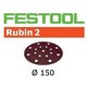 FESTOOL 575184 RUBIN 2 150MM SANDING DISCS 180 GRIT (PACK OF 10)
