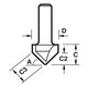TREND C044X1/4TC CHAMFER V GROOV CUTTER 45 DEGREES X 12.7MM DIA