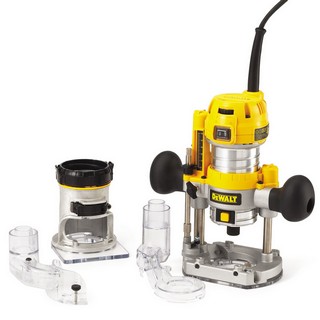 DEWALT D26204K-GB 1/4IN COMBINATION PLUNGE AND FIXED BASE ROUTER 240V