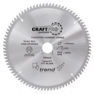 TREND CSB/AP16052 CRAFT SAW BLADE ALUMINIUM & PLASTIC 160MM X 52T X 20MM
