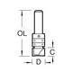 TREND 46/900X1/4TC GUIDED PROFILER 9.5MM DIA X 6MM CUT 