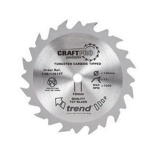 TREND CSB/19024TB MEDIUM/COARSE FINISH TCT CIRCULAR SAW BLADE 24TX30X190MM