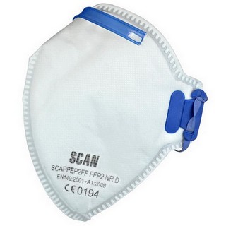 SCAN FOLD FLAT DISPOSABLE FFP2 MASKS (PACK OF 3)