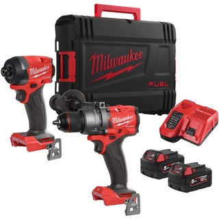 MILWAUKEE M18FPP2A3-502X 18V FUEL BRUSHLESS TWIN PACK  2 x 5.0ah Li-ion BATTERIES