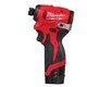 MILWAUKEE M12BLIDRC-202B 12v BRUSHLESS IMPACT DRIVER 2 x 2.0ah BATTERIES CHARGER AND BAG