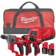 MILWAUKEE M12BLIDRC-0, M12BLDDRC-0, & M12CH-0 TRIPLE KIT 2 X 2.0ah BATTERIES CHARGER & BAG