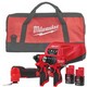 MILWAUKEE M12BLIDRC-0, M12BLDDRC-0, & M12FMT-0 TRIPLE KIT 2 X 2.0ah BATTERIES CHARGER & BAG