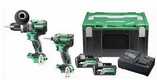 HIKOKI KC18DCJAZ 18v BRUSHLESS COMBI TWIN KIT 2 X BSL36A18 BATTERIES 