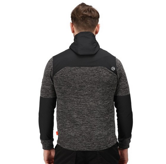 REGATTA TRF624 HEIST HYBRID JACKET ASHMARL/BLK  LARGE TRF624 B7I70