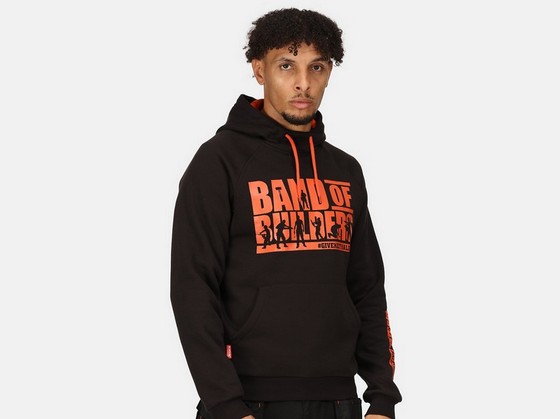 REGATTA TRF633 BAND OF BUILDERS HOODY BLACK (L) 80070