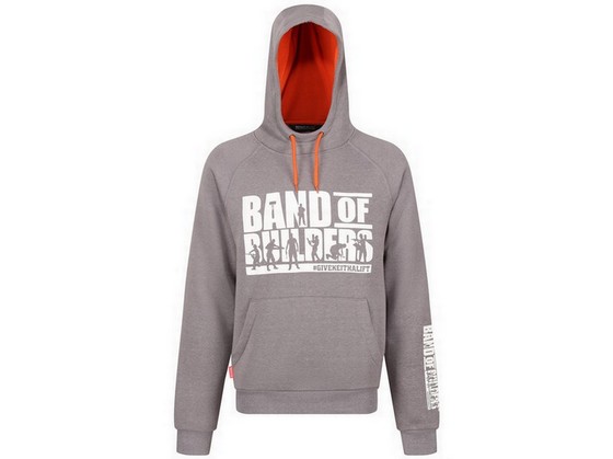 REGATTA TRF633 BAND OF BUILDERS HOODY ROCK GREY (L) 95J70