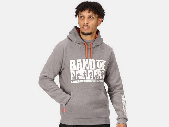 REGATTA TRF633 BAND OF BUILDERS HOODY ROCK GREY (L) 95J70