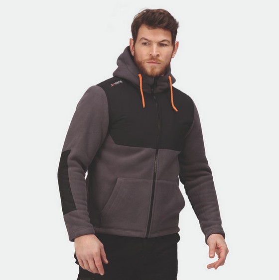 Regatta TRF664 Garrison Winter Hoodie Iron/Black Extra Large