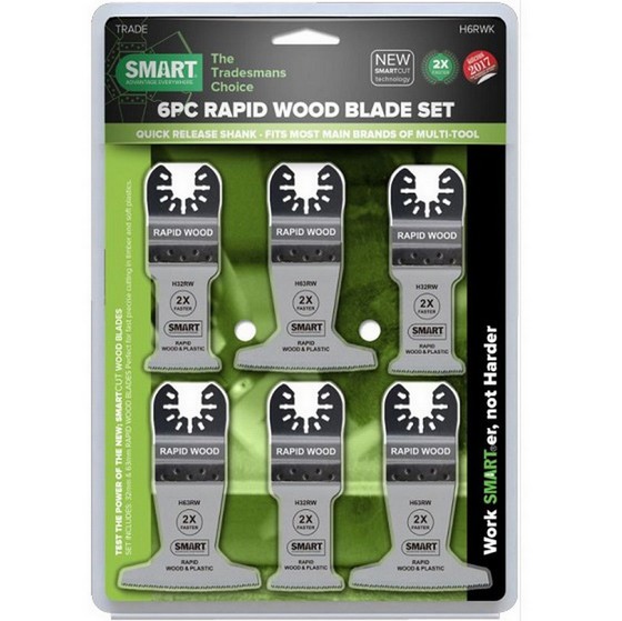 SMART RAPID WOOD BLADE SET (PACK OF 6)