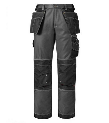 SNICKERS 3212 DURATWILL TROUSERS & HOLSTERS BLACK/GREY (W33, L30)