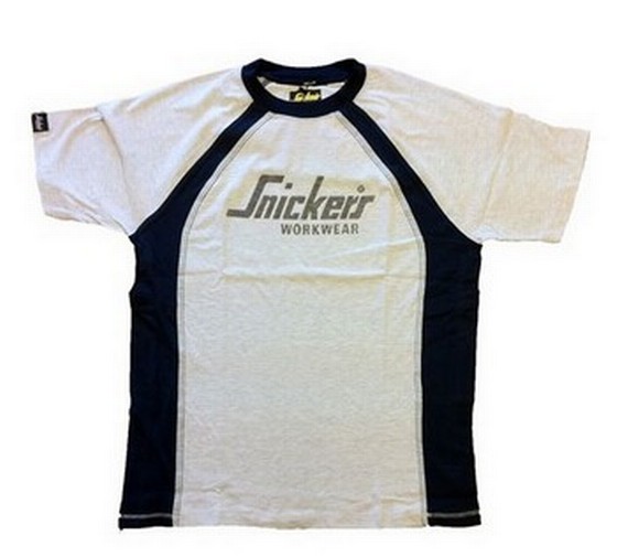 Snickers Ash / Navy Logo T-Shirt 2500-0795 Large