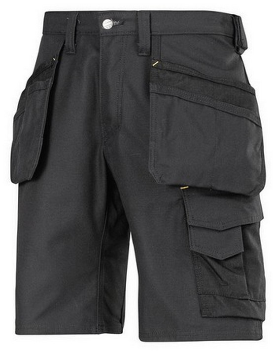 Snickers Canvas Work Shorts Black W36